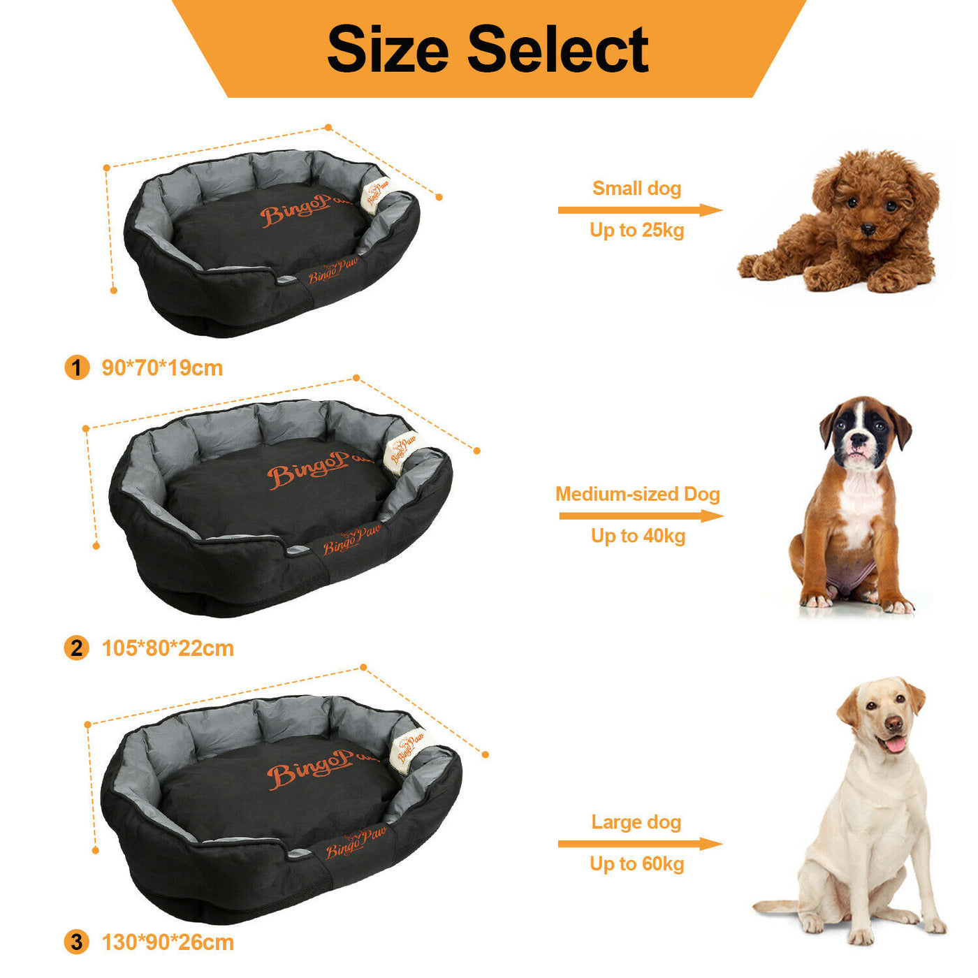 Waterproof XXL Extra Large Jumbo Orthopedic Sofa Dog Bed