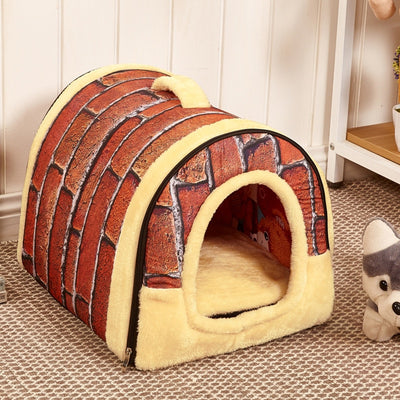 Indoor Dog House Soft Cozy Dog Cave