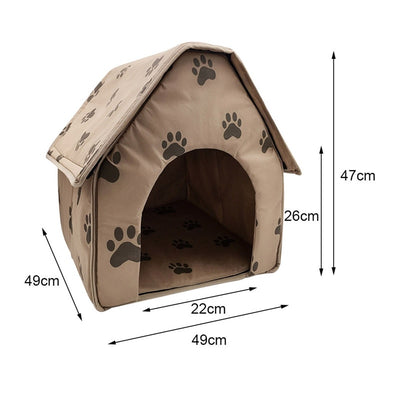 Dog Bed Waterproof Canvas Roof Bed for Dog And Cat