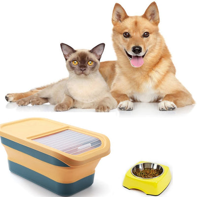 13 LB Collapsible Cat Dog Food Storage Container