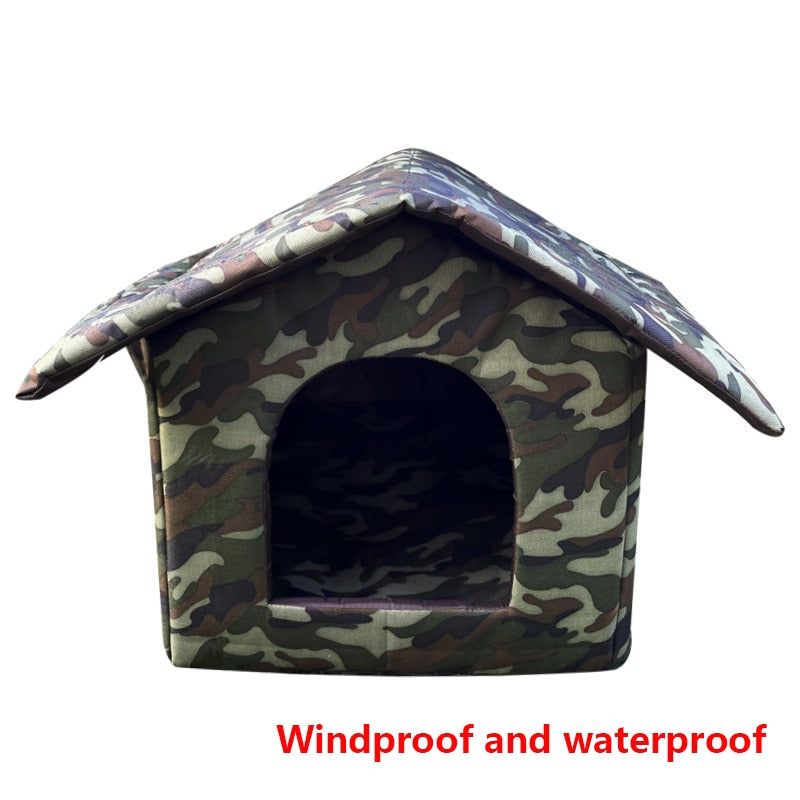 Dog Bed Waterproof Canvas Roof Bed for Dog And Cat