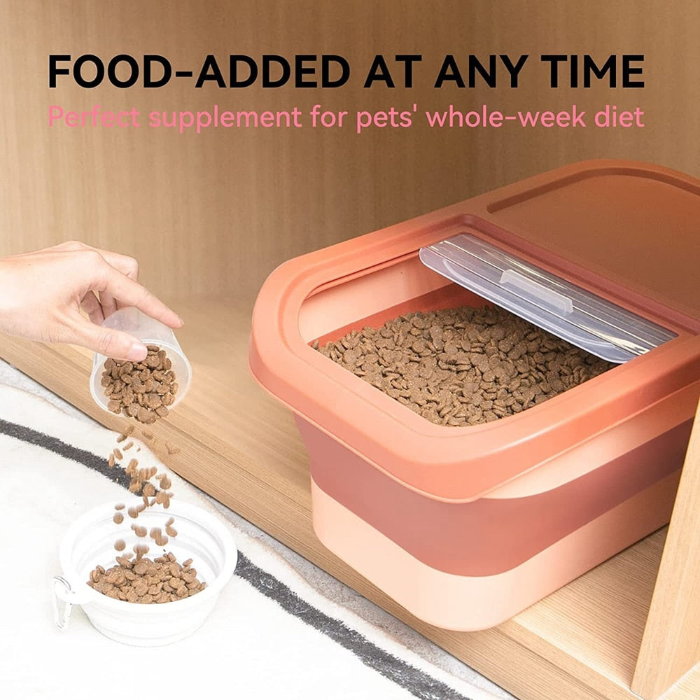 13 LB Collapsible Cat Dog Food Storage Container