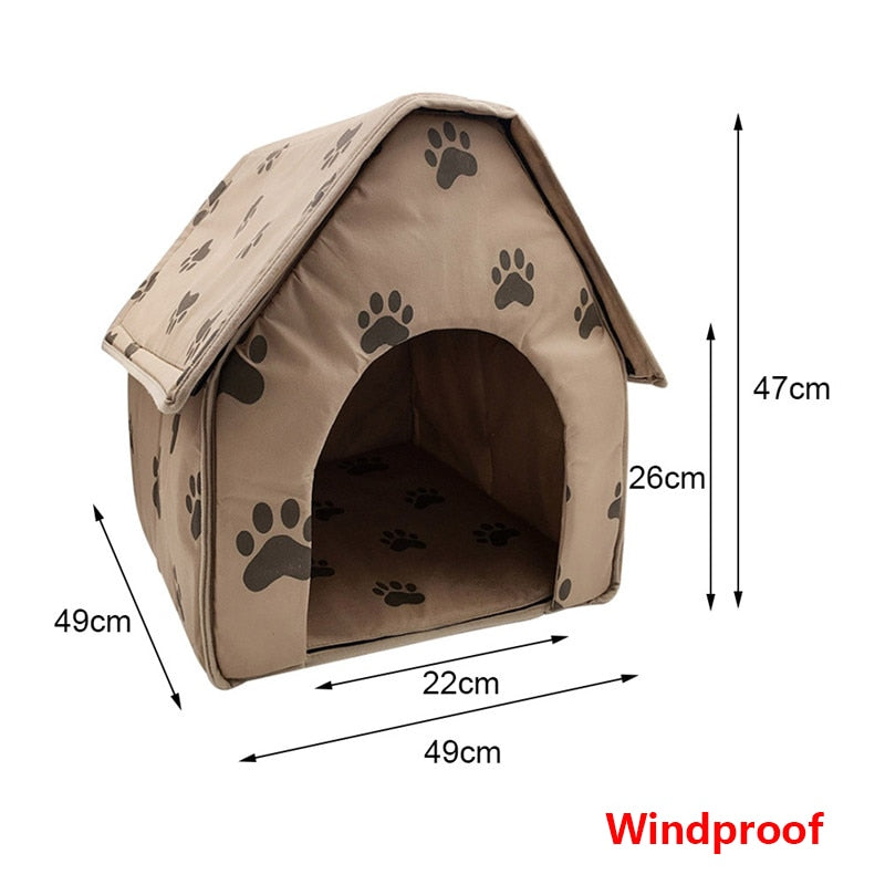 Dog Bed Waterproof Canvas Roof Bed for Dog And Cat