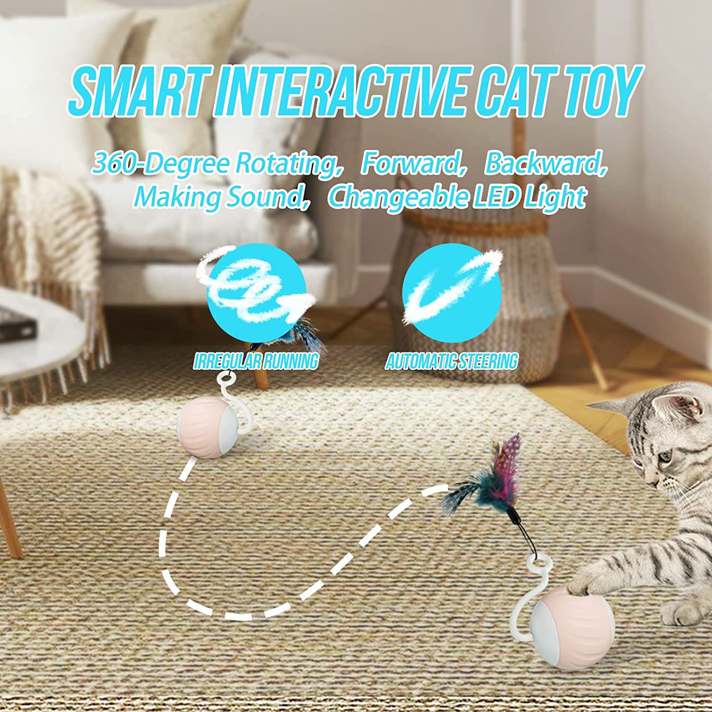 Automatic Cat Toy with LED