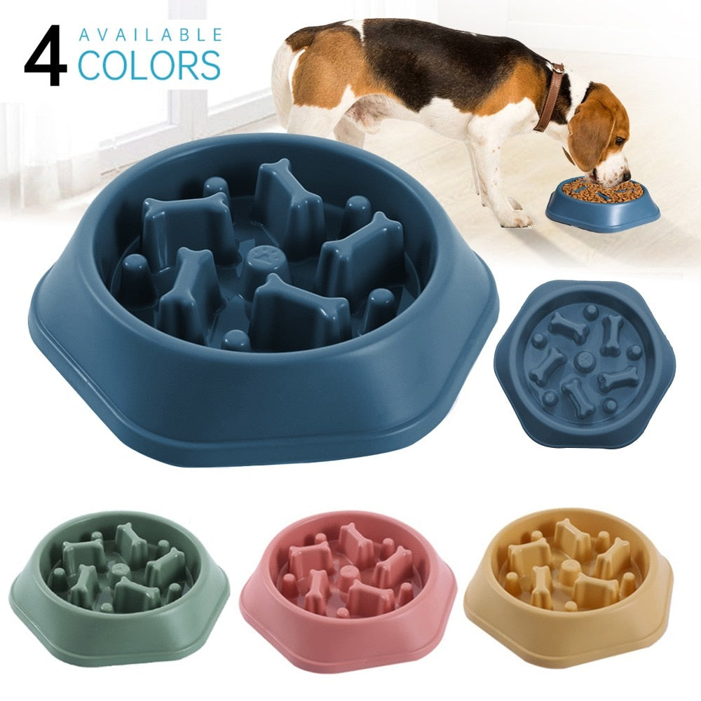 Dog Food Bowl  Slow Down Eating Feeder