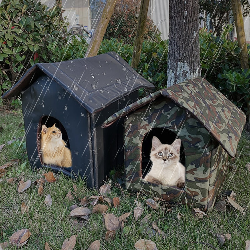 Dog Bed Waterproof Canvas Roof Bed for Dog And Cat