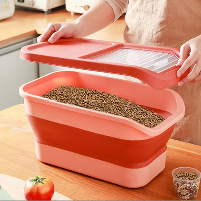 13 LB Collapsible Cat Dog Food Storage Container